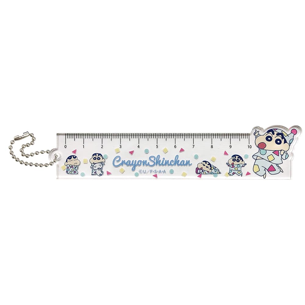クレヨンしんちゃん　アクリルものさしキーホルダー10cm　パジャマ