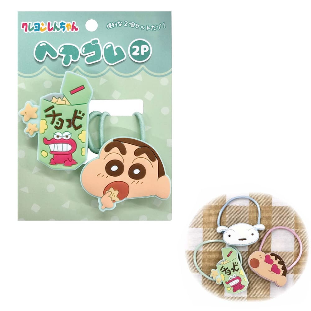 クレヨンしんちゃん　ヘアゴム2P　ミント