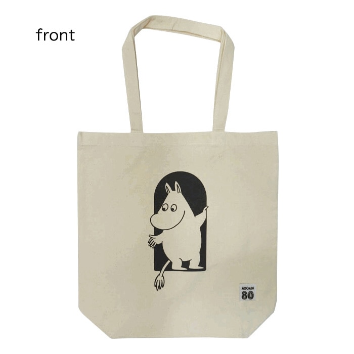 ムーミン80周年 80th記念 トートバッグA4対応 MOOMIN（NL×BK）