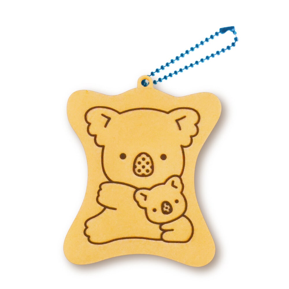 コアラのマーチ  ビスケット型ラバーマスコット（おんぶコアラ）