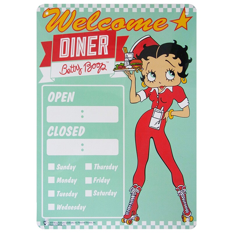 プラスティック サインボード ベティ DINER／BETTY BOOP