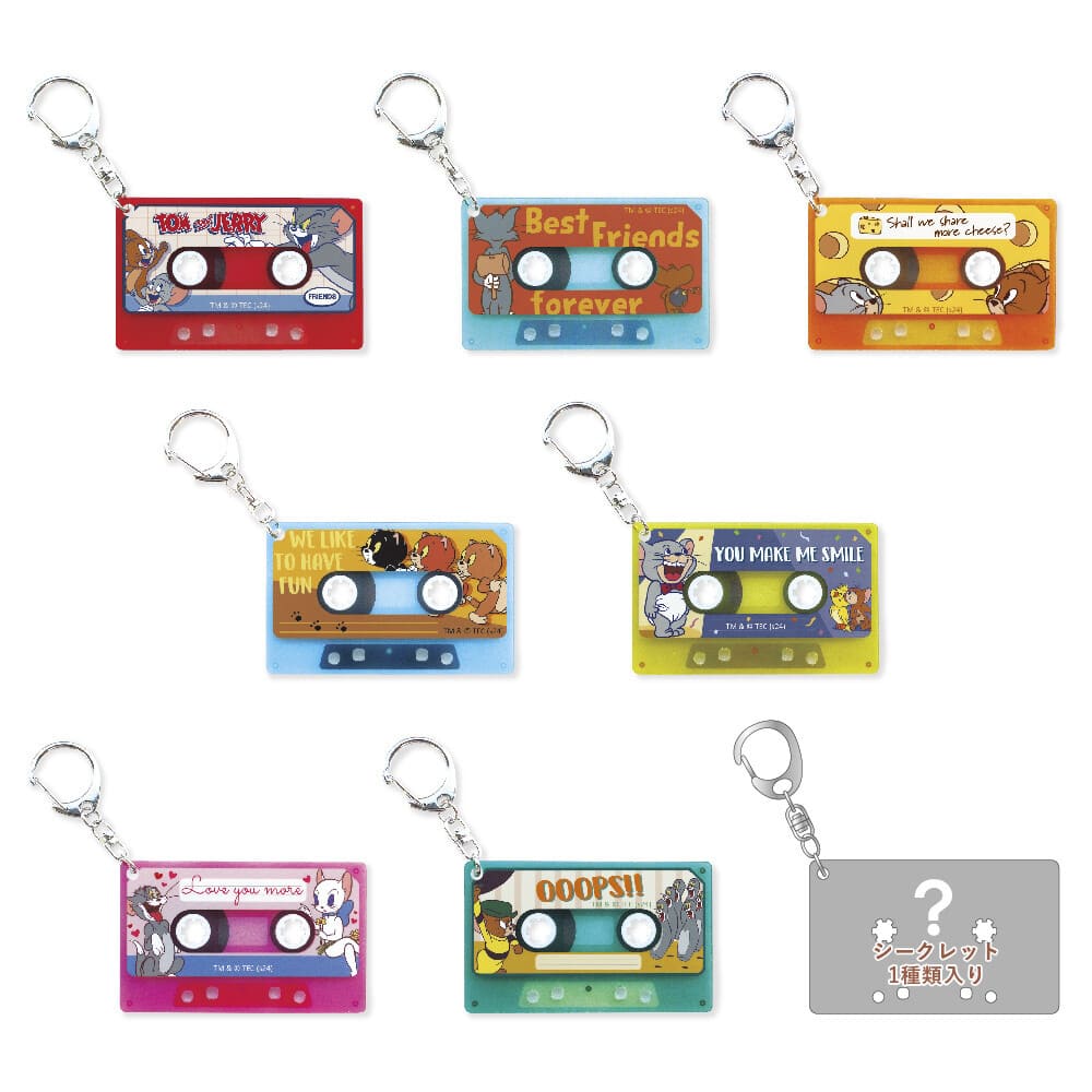 トムとジェリー　シークレットカセットテープ風キーホルダー（全8種）