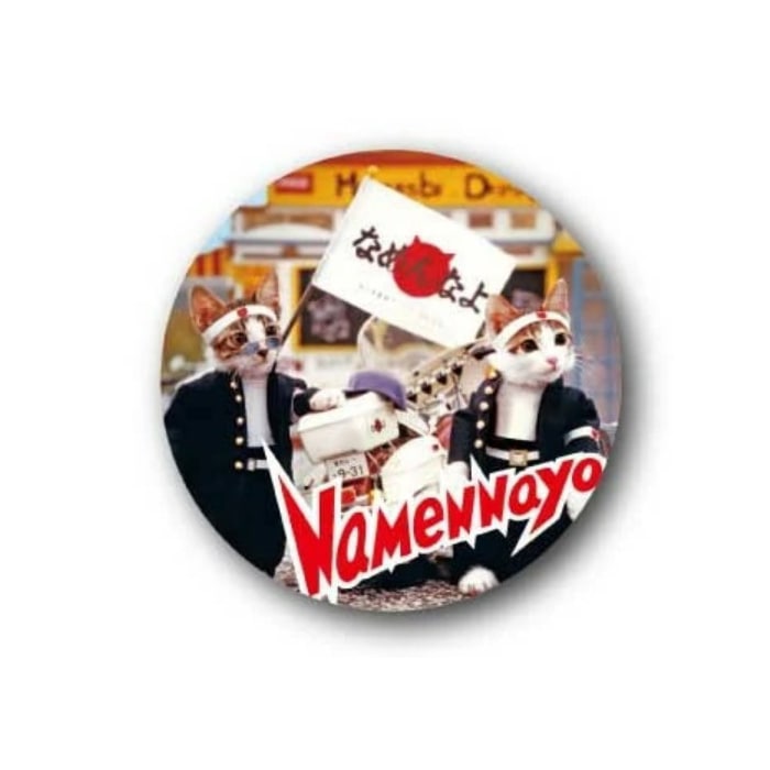 LCB-312 なめ猫 バイク02 なめ猫76mm缶バッジ