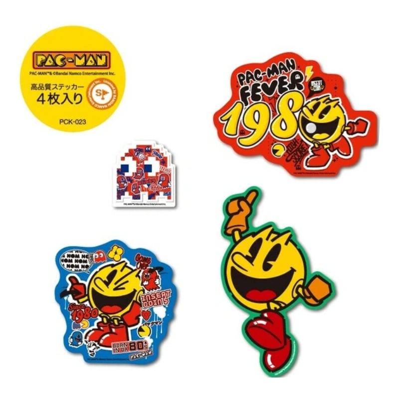 【4枚セット】ステッカーパック PAC-MAN パックマン PCK023