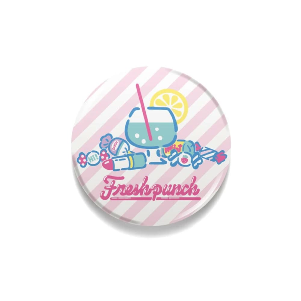サンリオ懐かしいシリーズ フレッシュパンチ76mm缶バッジLCB-191