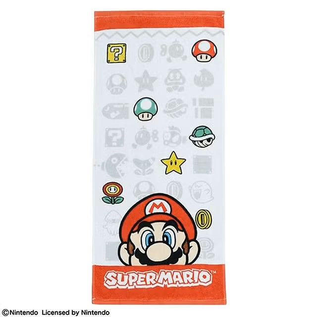 スーパーマリオ　マリオ「アイコンタイル」フェイスタオル